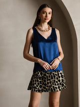 [Dark Blue] SilkSilky-CA Sleeveless V Neck Camisole 005