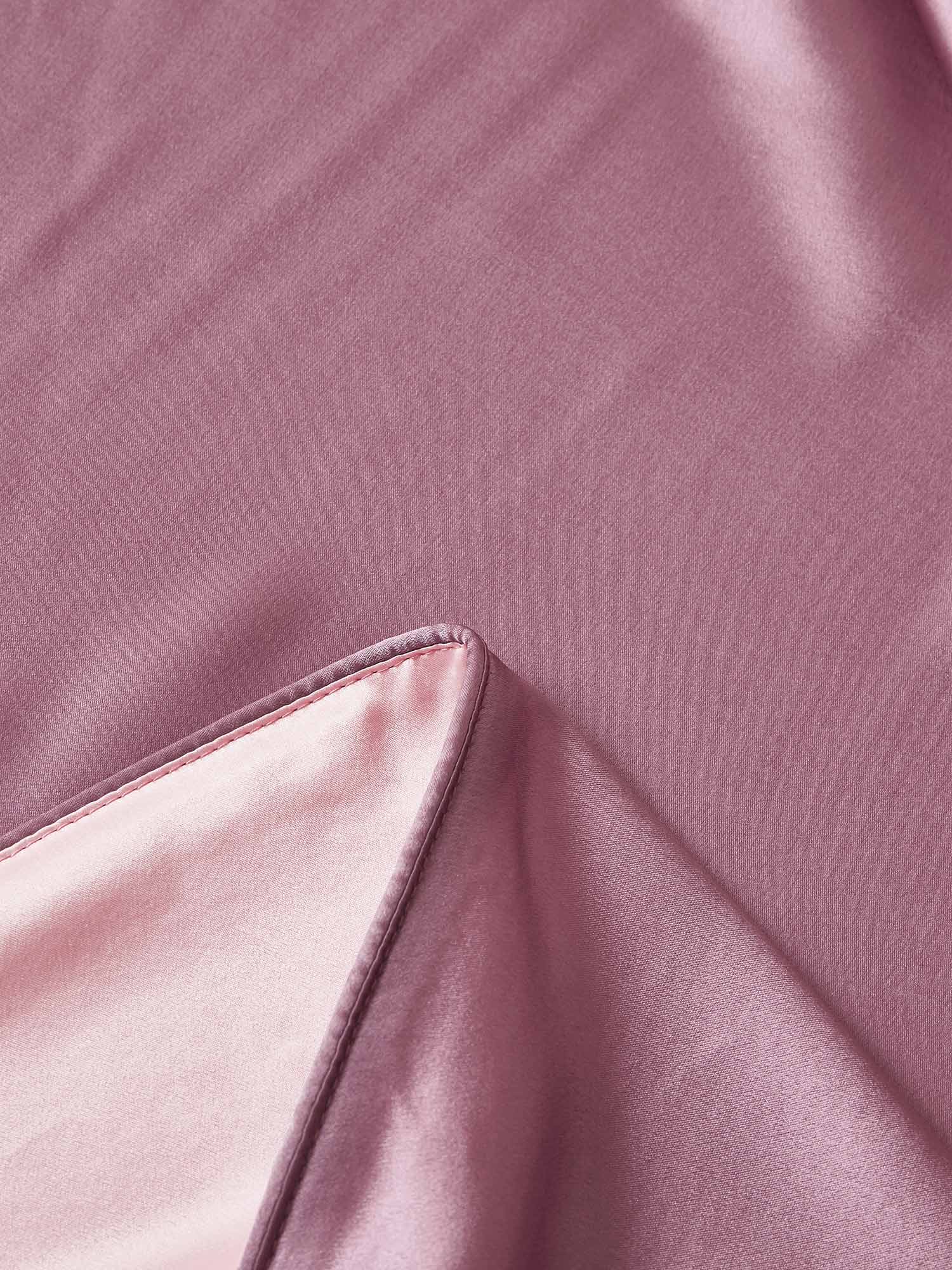 [PaleMauve+LightPink] SilkSilky-CA 19Momme Pure Silk Bedding Set 008,