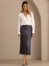 [Dark Gray] SilkSilky-CA Skirt 003