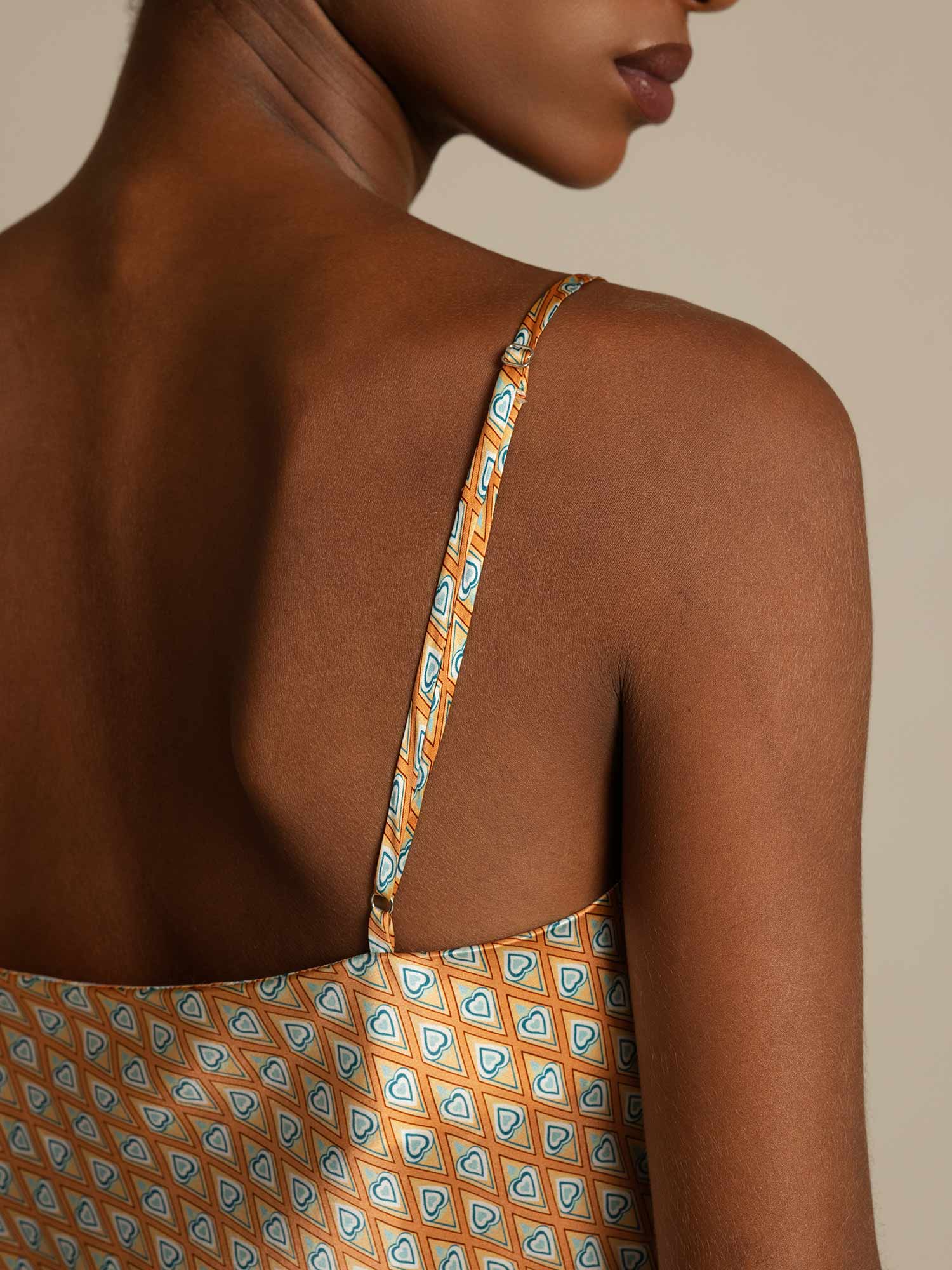 [Floral] SilkSilky-CA Pure Silk V Neck Camisole 004