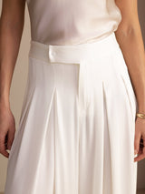 [White] SilkSilky-CA Women's Pants 004