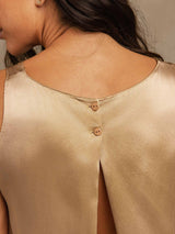 [Champagne] SilkSilky-CA Sleeveless Women's Pajamas 005