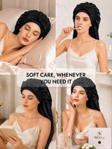 [Black] SilkSilky-CA Sleep Cap 006