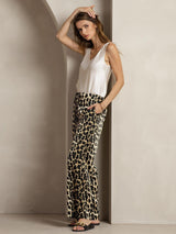 [Leopard] SilkSilky-CA 19Momme Silk Womens Pants 003,