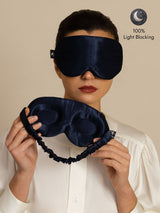 [Dark Blue] SilkSilky-CA 22Momme Eye Mask 001