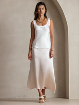 [White] SilkSilky-CA Sleeveless Camisole 005