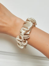 [Beige] SilkSilky-CA Scrunchie 001