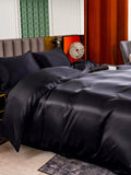 SilkSilky CA 25Momme Pure Silk Bedding Set Black 003