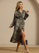 [Leopard] SilkSilky-CA Long Sleeve Women's Robe 004