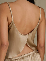 [Champagne Gold] SilkSilky-CA Spaghetti Strap Camisole Set 005