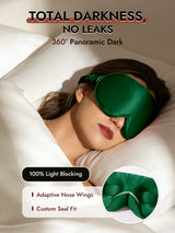 [Dark Green] SilkSilky-CA 22Momme Eye Mask 002