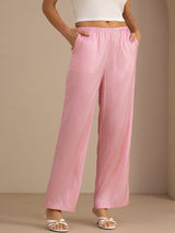 [Pink Pinstripe] SilkSilky-CA Womens Pants 001