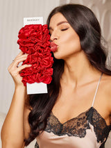 [Red] SilkSilky-CA Scrunchie 002