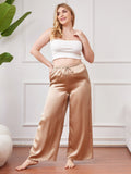 SilkSilky CA Pure Silk Plus Size Womens Pants Champagne 001