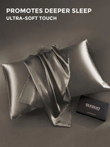 [Dark Gray] SilkSilky-CA 30Momme Pure Silk Pillowcase 001