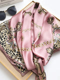 SilkSilky CA Pure Silk Scarf Leopard 002