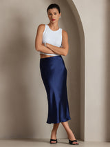 [Dark Blue] SilkSilky-CA Skirt 001