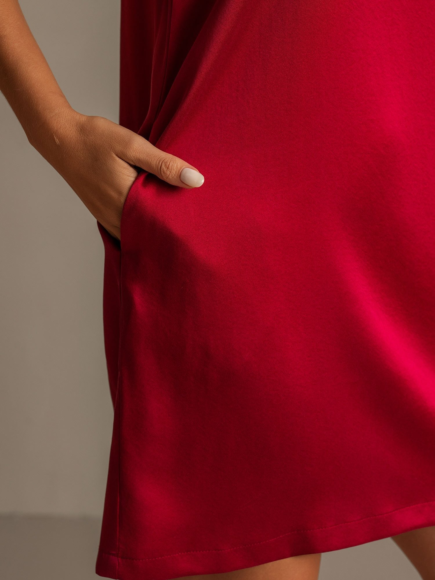 [Wine] SilkSilky-CA 19Momme Machine-Washable Silk Nightgown 005