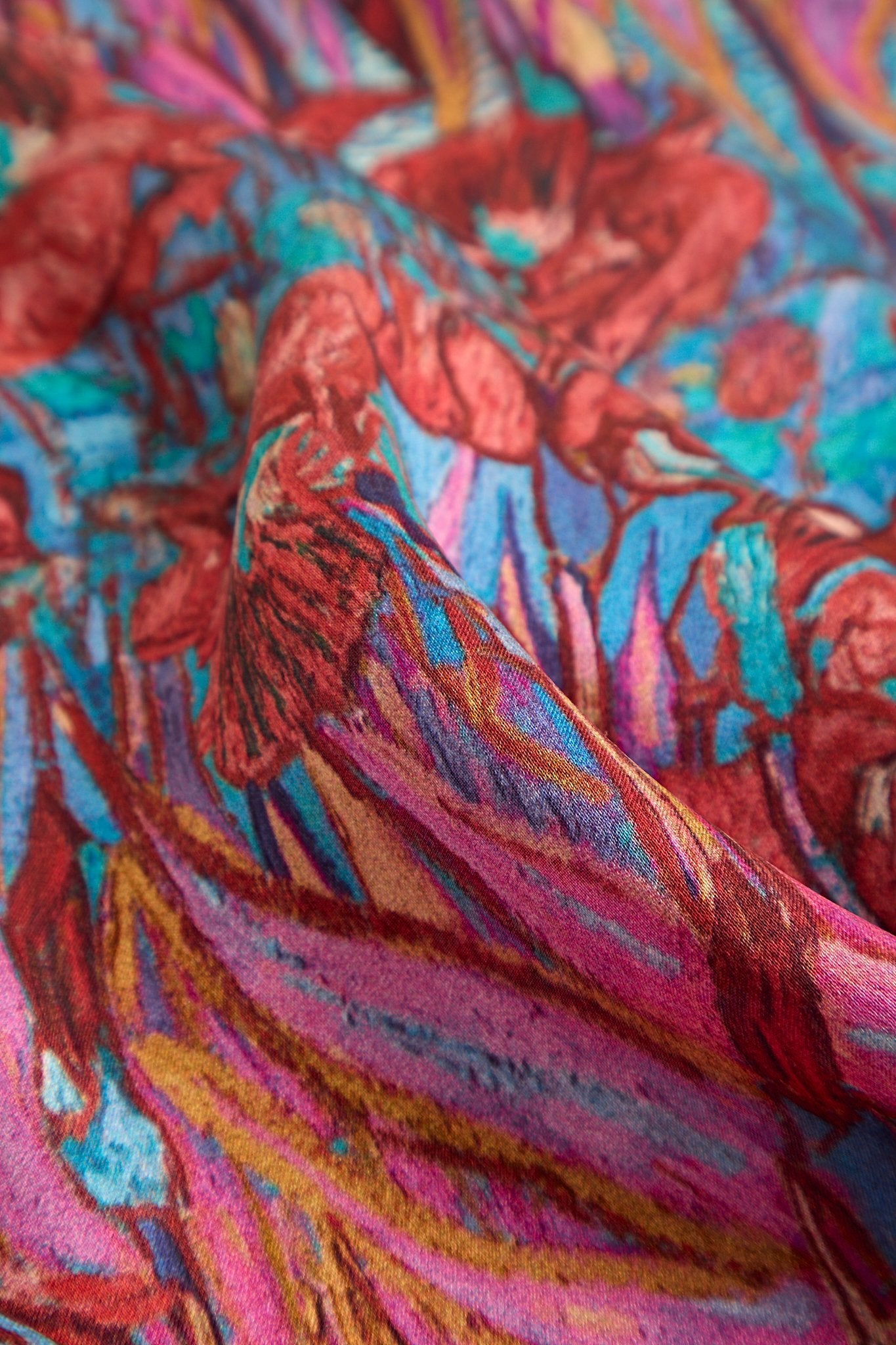 [Multi] SilkSilky-CA Pure Silk Scarf 004