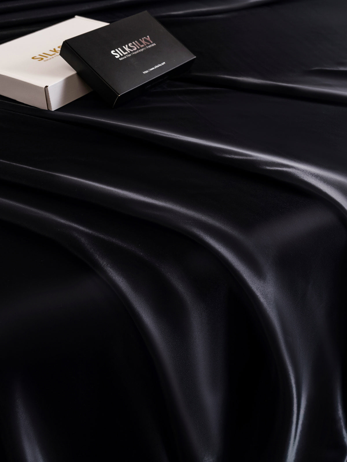 [Black] SilkSilky-CA 25Momme Pure Silk Sheet 005