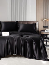 [Black] SilkSilky-CA 22Momme Pure Silk Bedding Set 005,