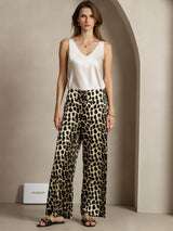 [Leopard] SilkSilky-CA 19Momme Silk Womens Pants 004,