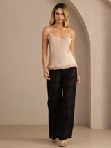 [Champagne] SilkSilky-CA Spaghetti Strap V Neck Camisole 007
