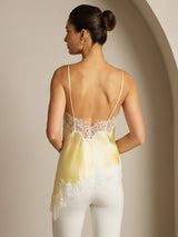 [Light Yellow] SilkSilky-CA Spaghetti Strap V Neck Camisole 002