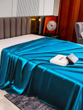 SilkSilky CA 22Momme Pure Silk Sheet Teal 004