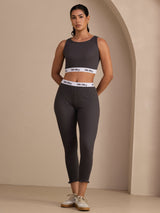 [Gray] SilkSilky-CA Sleeveless Crew Neck Women's Outfit Sets 003