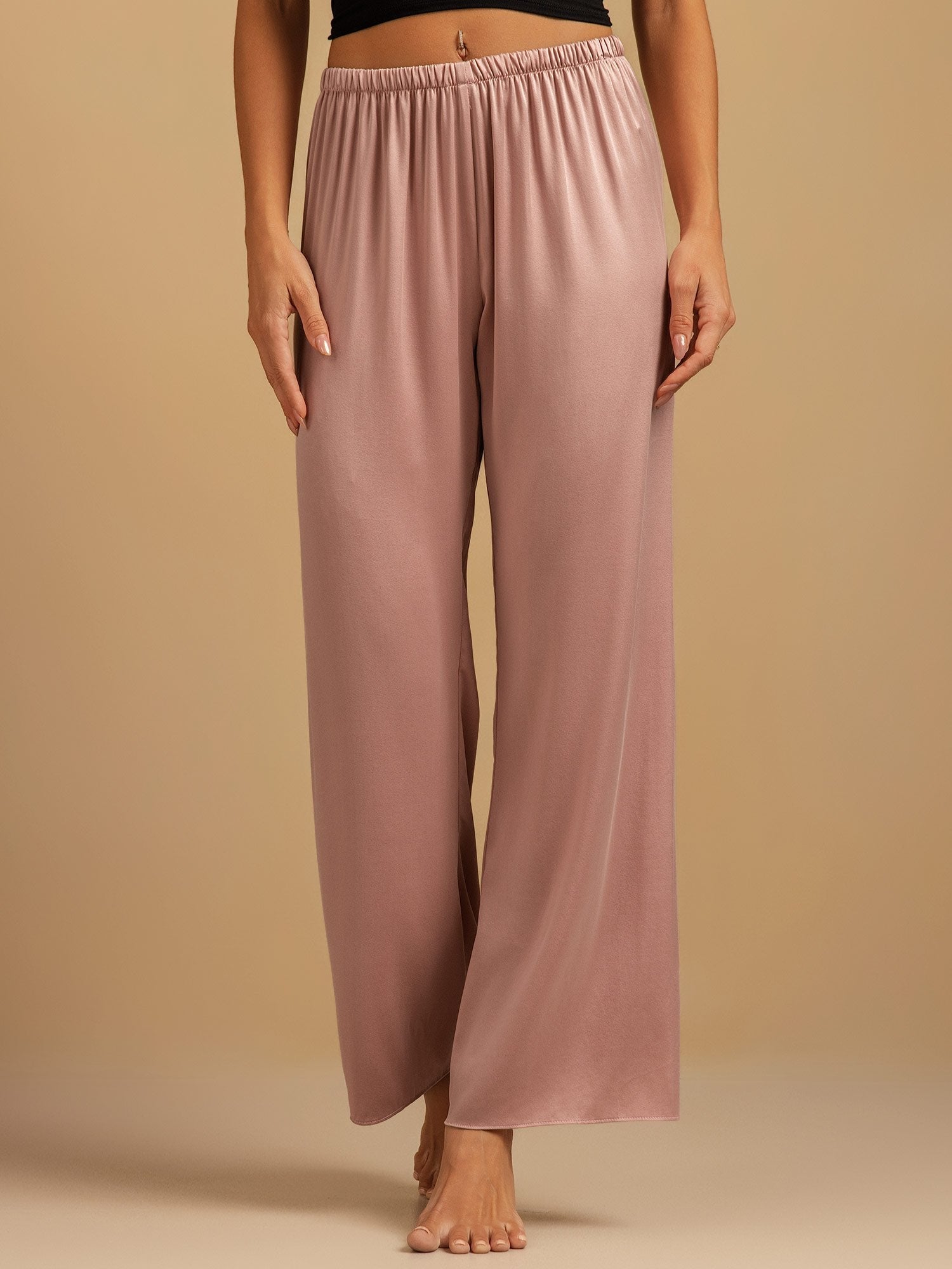 [Peach Skin] SilkSilky-CA 19Momme Machine-Washable Silk Womens Sleep Bottoms 003