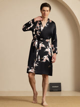 [Black] SilkSilky-CA 19Momme Mens Robe 003