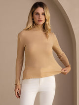 [Moonstone] SilkSilky-CA Long Sleeve Turtle Neck Women's T-Shirt 004