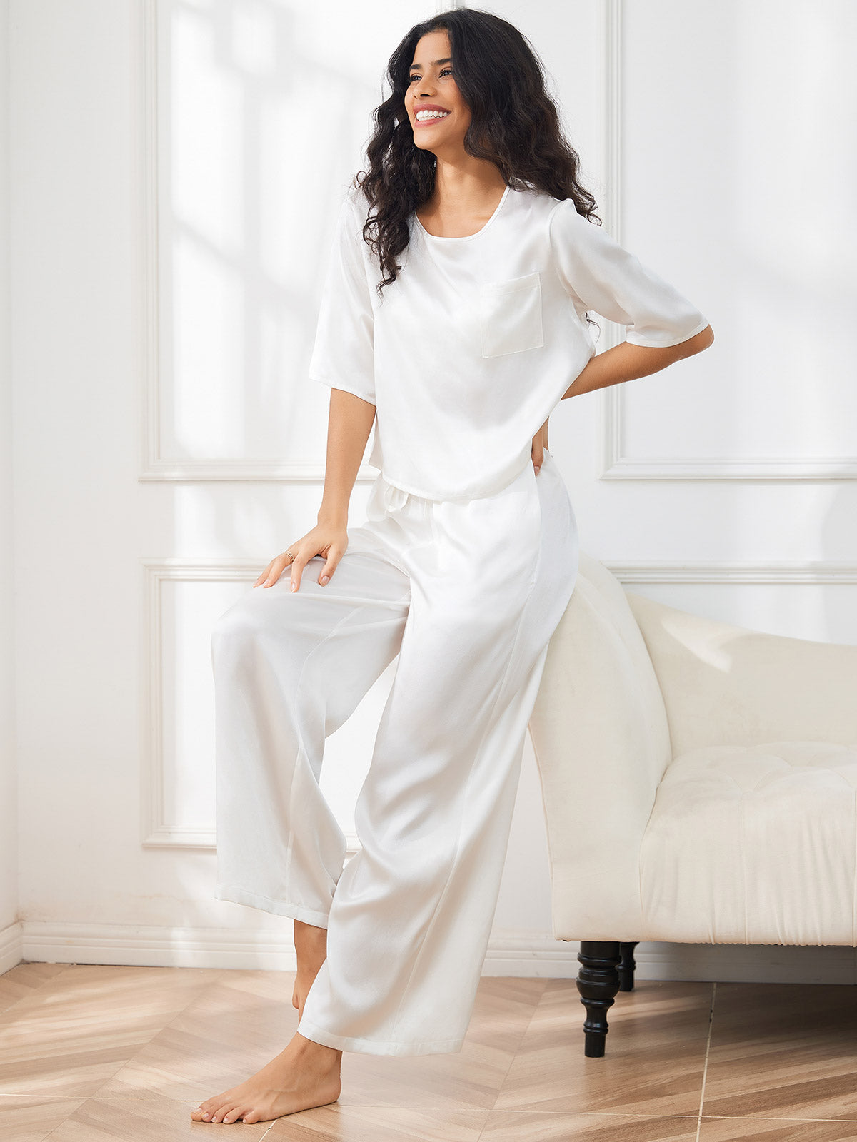 Women‘s Pure Silk Pajama Set