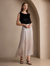 [Black] SilkSilky-CA Sleeveless Round Neck Camisole 007
