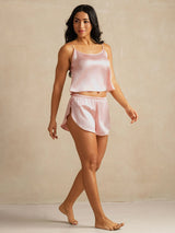 [Pink] SilkSilky-CA Spaghetti Strap Camisole Set 006