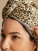[Leopard] SilkSilky-CA Hair Towel Wrap 004