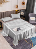 SilkSilky CA 19Momme Pure Silk Bedding Set Silver 001