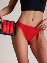 [Red] SilkSilky-CA 100% Silk Jersey Panty 003