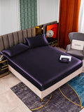 SilkSilky CA 25Momme Pure Silk Bedding Set DeepPurple 001