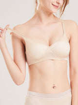 [Beige] SilkSilky-CA Silk Jersey Bra 001