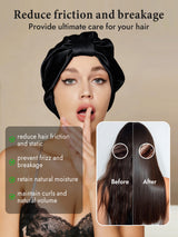[Black] SilkSilky-CA Sleep Cap 003