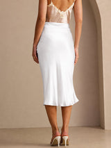 [White] SilkSilky-CA Skirt 002