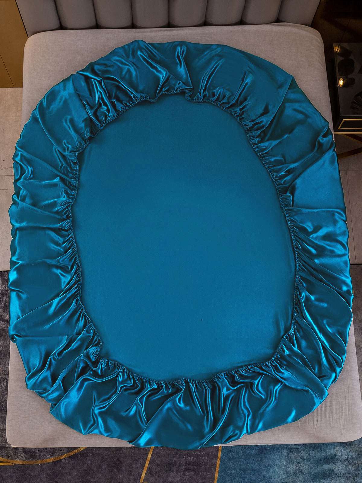 [Teal] SilkSilky-CA 19Momme Pure Silk Sheet 003