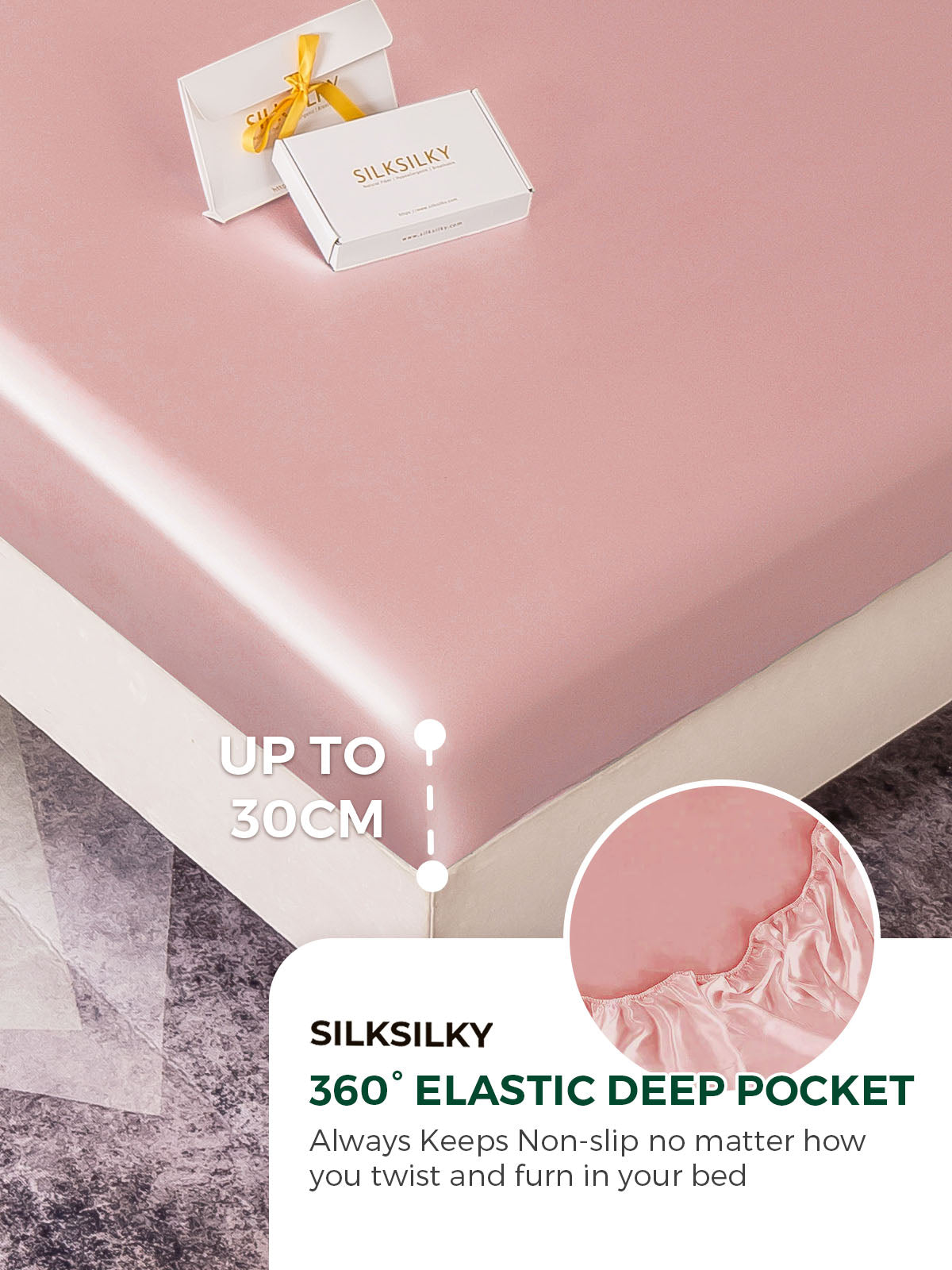 [Peach Skin] SilkSilky-CA 19Momme Pure Silk Bedding Set 004