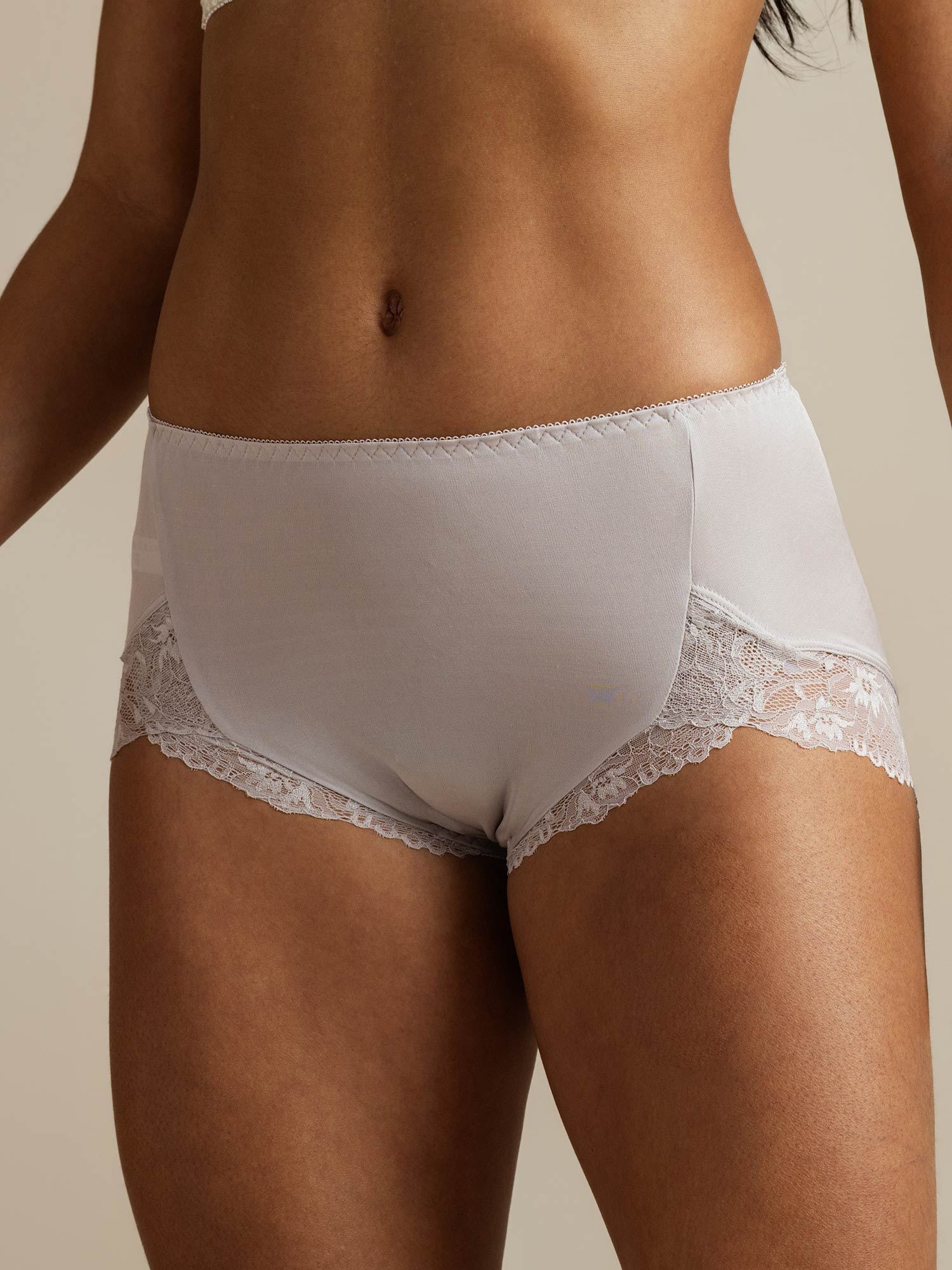 [Gray] SilkSilky-CA Pure Silk Panty 003,