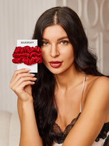 [Red] SilkSilky-CA Scrunchie 001