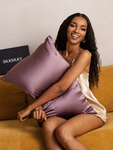 [Deep Purple] SilkSilky-CA 22Momme Pure Silk Pillowcase 003