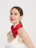 SilkSilky CA Pure Silk Scarf Red 002