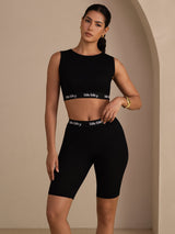[Black] SilkSilky-CA Sleeveless Crew Neck Camisole 004